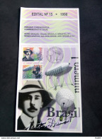 Brochure Brazil Edital 1998 15 Santos Dumont Airplane Zeppelin Without Stamp - Briefe U. Dokumente