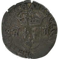 France, Henri IV, Douzain Aux 2 H Couronnés, 1593, Clermont-Ferrand, Billon - 1589-1610 Hendrik IV