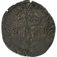 France, Henri IV, Douzain Aux 2 H Couronnés, 1593, Clermont-Ferrand, Billon - 1589-1610 Henri IV Le Vert-Galant