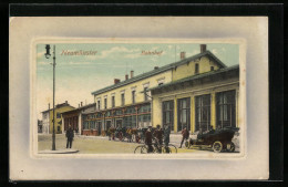 AK Neumünster, Bahnhof Mit Kutschen  - Neumünster