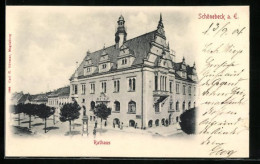 AK Schönebeck A. E., Rathaus Mit Strasse  - Schönebeck (Elbe)
