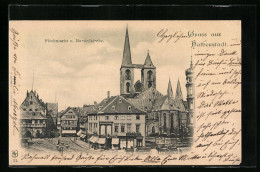 AK Halberstadt, Fischmarkt Und Martinikirche  - Halberstadt