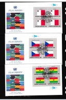 1980s Flag Series United Nations Cover 6 Pieces - Covers
