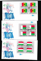 1980s Flag Series United Nations Cover 6 Pieces - Enveloppes