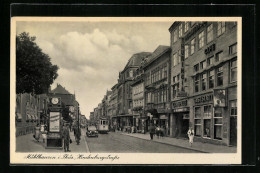 AK Mühlhausen I. Thür., Strassenbahn In Der Hindenburgstrasse  - Muehlhausen