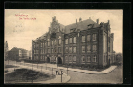 AK Wittenberge, Strassenpartie An Der Volksschule  - Wittenberge