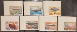 Vietnam Viet Nam Zeppelin / Airship MNH Imperf Stamps With Corner Top Margin 1990 - Scott#2171-2177 (Ms602) - Vietnam