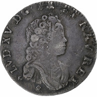 France, Louis XV, 1/10 Écu Vertugadin, 1716, La Rochelle, Réformé, Argent - 1715-1774 Luigi XV Il Beneamato