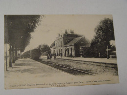 CHARENTE MARITIME-JONZAC-10452-LA GARE DEPART DE L'EXPRESS POUR PARIS - Jonzac