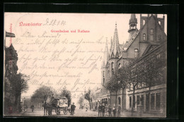 AK Neumünster, Strasse Grossflecken Mit Rathaus  - Neumünster