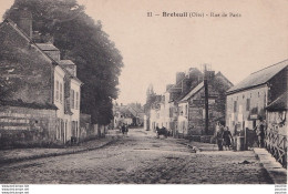  B2-60) BRETEUIL (OISE) RUE DE PARIS - ( ANIMEE - HABITANTS - 2 SCANS ) - Breteuil