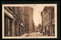 CPA Mauriac, Rue Marmontel, Vue De La Rue  - Mauriac