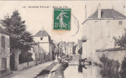 21 - Is Sur Tille - Rue De L'ile -cpa - Is Sur Tille
