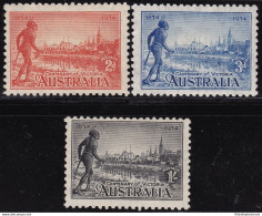 1934 AUSTRALIA - SG 147a/149a Set Of 3 MH/* GUM TONES - Otros & Sin Clasificación