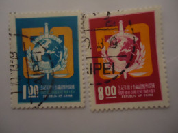 TAIWAN   USED   STAMPS  2 INTERPOL  WITH POSTMARK 1973 - Otros & Sin Clasificación