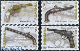 Romania 2008 Military Museum 4v, Mint NH, History - Various - Militarism - Weapons - Art - Museums - Neufs