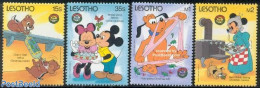 Lesotho 1986 Christmas, Disney 4v, Mint NH, Religion - Christmas - Art - Disney - Weihnachten