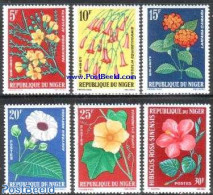 Niger 1964 Flowers 6v, Mint NH, Nature - Flowers & Plants - Niger (1960-...)