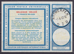 Coupon-réponse International - 8 Fancs Belges Càd ANTWERPEN 7D /-7-8-1967 - Buoni Risposta Internazionali (Coupon)