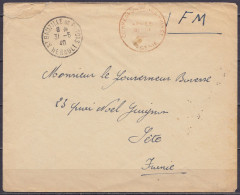 L. En Franchise F.M. Càd ST BAUZILLE DE PUTOIS /31-5-1940 Pour Gouverneur Bovesse à SETE - Cachet "CORRESPONDANCE PRIVEE - Guerre 40-45 (Lettres & Documents)