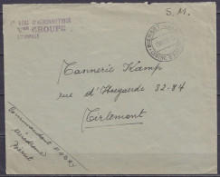 L. En Franchise (S.M.) Càpt "BIERSET-AWANS /13.12.1939/ CENTRE D'AVIATION" Du Commandant De L'Aérodrome De Bierset Pour  - Guerra 40 – 45 (Cartas & Documentos)