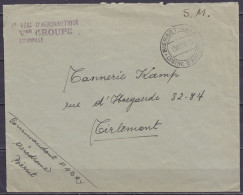 L. En Franchise (S.M.) Càpt "BIERSET-AWANS /13.12.1939/ CENTRE D'AVIATION" Du Commandant De L'Aérodrome De Bierset Pour  - Guerra '40-'45 (Storia Postale)