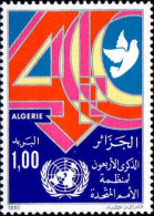 Algérie (Rep) Poste N** Yv: 841 Mi:883 40.anniversaire De L'ONU (Thème) - VN