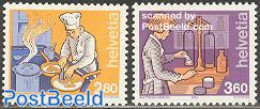 Switzerland 1992 Definitives, Professions 2v, Mint NH, Health - Science - Food & Drink - Health - Weights & Measures - Ungebraucht