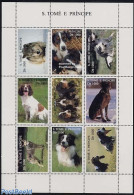 Sao Tome/Principe 1995 Dogs 9v M/s, Mint NH, Nature - Dogs - Sao Tomé Y Príncipe
