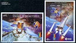 Guyana 2000 Stamp Expo Annaheim 2 S/s, Mint NH, Transport - Space Exploration - Guyane (1966-...)