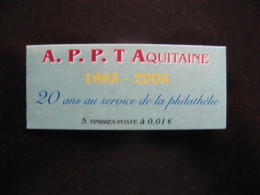 TB Carnet Privé Du Club De L'APPTT Aquitaine " 20 Ans Au Service De La Philatélie",  Neuf XX. - Otros & Sin Clasificación