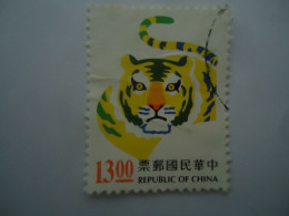 TAIWAN   USED   STAMPS  TIGER  ZODIAC CULTURE - Otros & Sin Clasificación