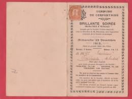 Cerfontaine - Document Spécial / Programme Soirée Dramatique & Musicale Du 29 Décembre 1912 ( Voir Verso ) - Cerfontaine