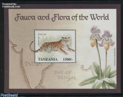 Tanzania 1998 Tiger S/s, Mint NH, Nature - Animals (others & Mixed) - Cat Family - Tanzania (1964-...)
