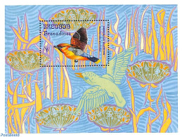 Grenada Grenadines 1988 Bohemian Wxwing S/s, Mint NH, Nature - Birds - Grenada (1974-...)