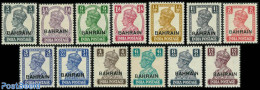 Bahrain 1942 Definitives 13v, Overprints On India Stamps, Unused (hinged) - Bahrein (1965-...)