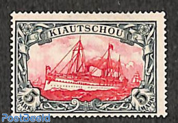 Germany, Colonies 1901 Kiatschou, 5M Without WM, MNH, Mint NH, Transport - Ships And Boats - Ships