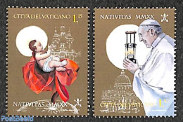 Vatican 2020 Christmas 2v, Joint Issue Austria 2v, Mint NH, Religion - Various - Christmas - Joint Issues - Nuevos