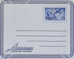 Canada 1955 Aerogramme 10c, Unused Postal Stationary, Transport - Aircraft & Aviation - Lettres & Documents