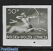 Poland 1948 Imperforated, Stamp Out Of Set, Mint NH, Transport - Various - Aircraft & Aviation - Errors, Misprints, Pl.. - Unused Stamps