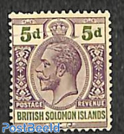 Solomon Islands 1914 5d, Stamp Out Of Set, Unused (hinged) - Salomoninseln (Salomonen 1978-...)