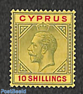 Cyprus 1923 10sh, Stamp Out Of Set, Unused (hinged) - Unused Stamps