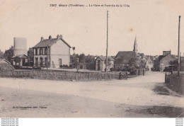 V15-56) GUER (MORBIHAN)  LA GARE ET ENTREE DE LA VILLE - ( 2 SCANS ) - Guer Cötquidan