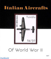 Tuvalu 2015 Italian Aircrafts Of World War II S/s, Mint NH, History - Transport - World War II - Aircraft & Aviation - Guerre Mondiale (Seconde)