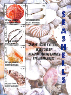 Grenada Grenadines 2020 Seashells 5v M/s, Mint NH, Nature - Shells & Crustaceans - Marine Life
