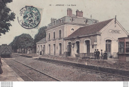 V31-17) JONZAC - LA GARE -  ( ANIMEE - COULEUR ) - Jonzac