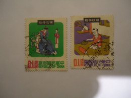 TAIWAN   USED  2    STAMPS   CHILDREN TOYS - Otros & Sin Clasificación