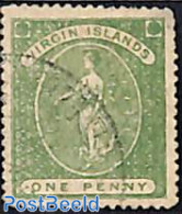 Virgin Islands 1866 1d, Perf. 15, Used, Used Stamps - Britse Maagdeneilanden