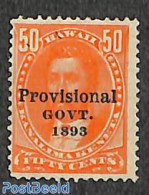 Hawaii 1893 50c, Stamp Out Of Set, Unused (hinged) - Hawaï