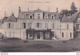 A7-77) COMBS LA VILLE - CHATEAU - PUBLICITE CHOCOLAT LOUIT - ( ANIMEE - HABITANTS - 2 SCANS ) - Combs La Ville